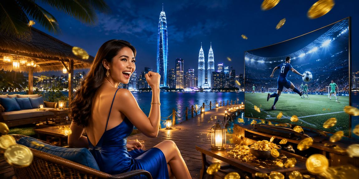 Penyokong bola sepak Malaysia menonton perlawanan langsung sambil bertaruh dalam talian